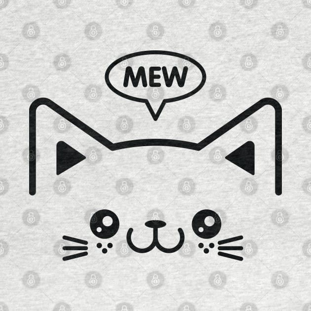 Mew Cat by Kitty Cotton